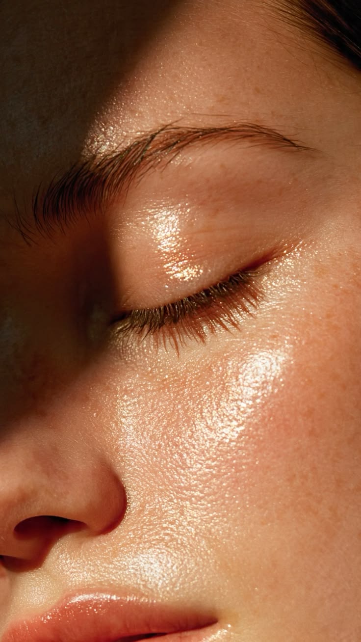 Detalle de piel del rostro con luz natural