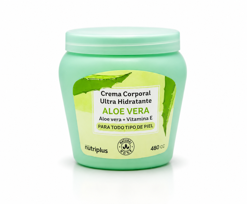Crema ultra hidratante de aloe vera de 480 cc